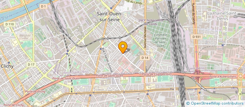 localisation de l'entreprise COPR 45 RUE DES ROSIERS 93 SAINT OUEN à SAINT-OUEN-SUR-SEINE