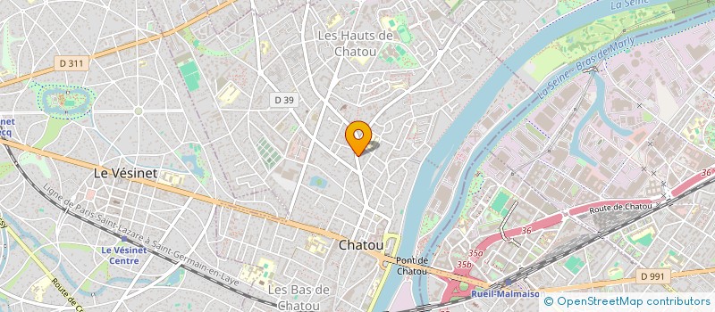 localisation de l'entreprise COPR 46-48 ROUTE DE CARRIERE 78 CHATOU  CHATOU