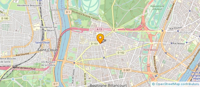 localisation de l'entreprise COPR 5 BD JEAN JAURES à BOULOGNE-BILLANCOURT