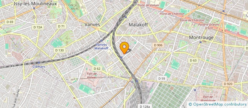 localisation de l'entreprise COPR 50 R ETIENNE DOLET  MALAKOFF