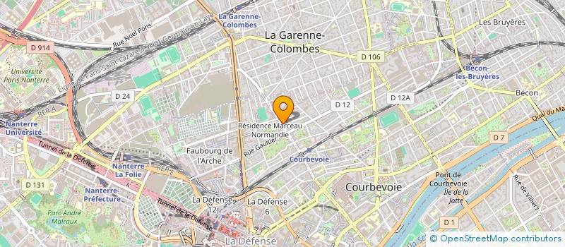 localisation de l'entreprise COPR 52 AVENUE MARCEAU 92400 COURBEVOIE à COURBEVOIE