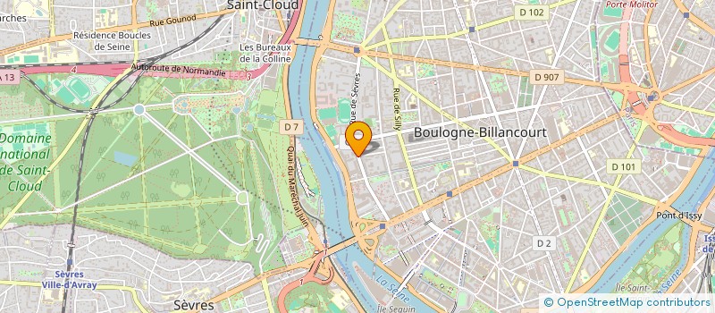 localisation de l'entreprise COPR 52 RUE DE SEV RES 92100 BOULOGNE BILLANCOURT  BOULOGNE-BILLANCOURT