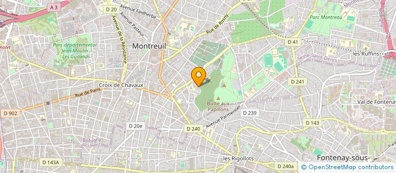 localisation de l'entreprise COPR 6 12 AVENUE JEAN MOULIN 93100 MONTREUIL à MONTREUIL