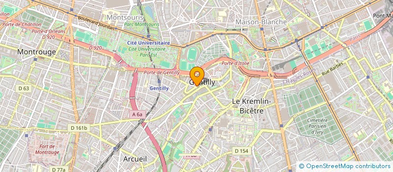 localisation de l'entreprise COPR 6 RUE PRESIDENT WILSON 94 GENTILLY à GENTILLY