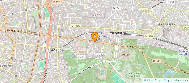 localisation de l'entreprise COPR 60 AV DE PARIS 9400 VINCENNES à VINCENNES