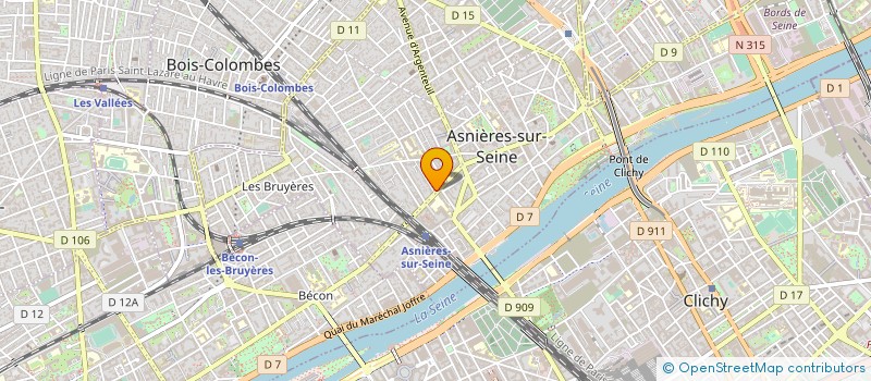 localisation de l'entreprise COPR 61 RUE DE LA MARNE 92600 ASNIERES SUR SEINE  ASNIERES-SUR-SEINE