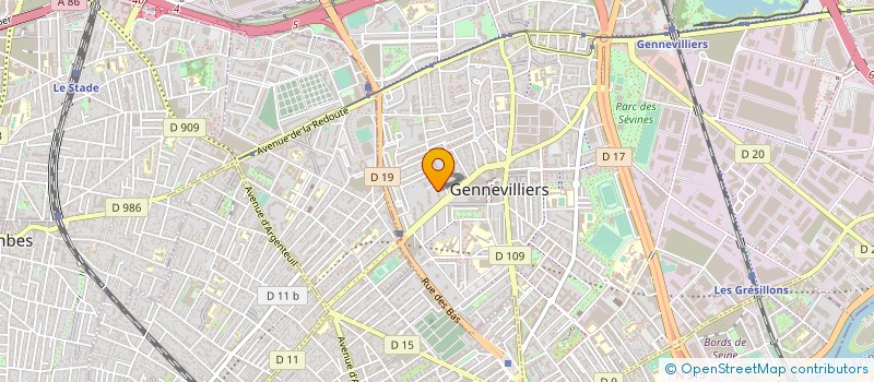 localisation de l'entreprise COPR 62 A 78 RUE LOUIS CALMELS 92230 GENNEVILLIERS à GENNEVILLIERS
