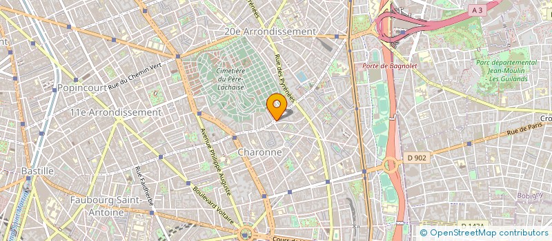 localisation de l'entreprise COPR 62 RUE DE BAGNOLET 75020 PARIS  PARIS