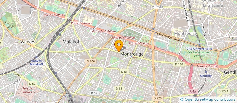 localisation de l'entreprise COPR 68 AV GABRIEL PERI 92 MONTROUGE REP PAR  MONTROUGE