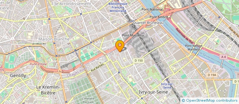 localisation de l'entreprise COPR 68 R MIRABEAU 94200 IVRY à IVRY-SUR-SEINE