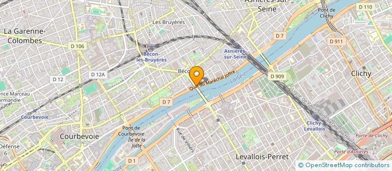 localisation de l'entreprise COPR 72 A 73 QUAI MAL JOFFRE  COURBEVOIE