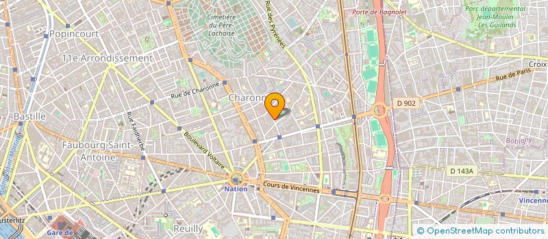 localisation de l'entreprise COPR 74/80 RUE DE BUZENVAL 75020 PARIS  PARIS