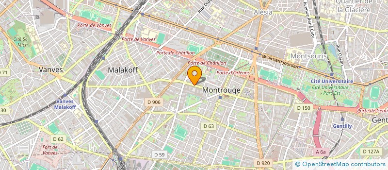 localisation de l'entreprise COPR 76-78 RUE GABRIEL PERI 92120 MONTROUGE  MONTROUGE