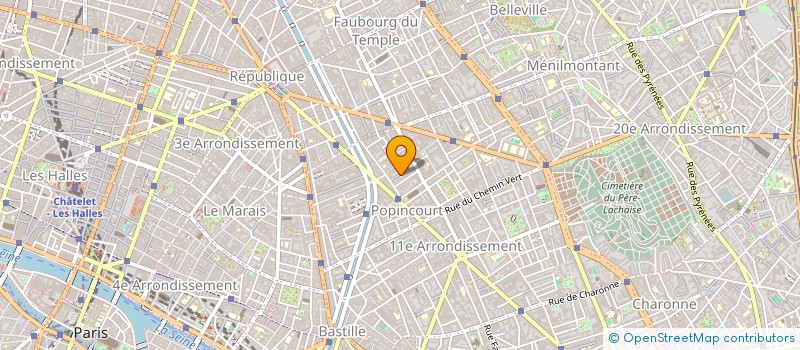 localisation de l'entreprise COPR 8 10 CITE POPINCOURT  PARIS