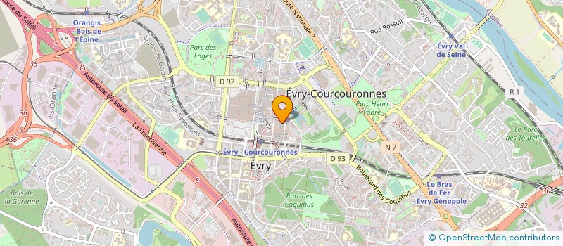 localisation de l'entreprise COPR 8 ALL JEAN ROSTAND 91000 EVRY  EVRY-COURCOURONNES