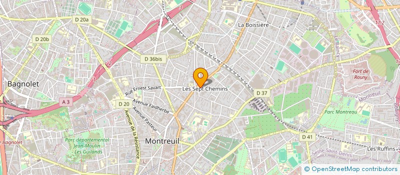localisation de l'entreprise COPR 8 BD ARISTIDE BRIAND 93 MONTREUIL  MONTREUIL