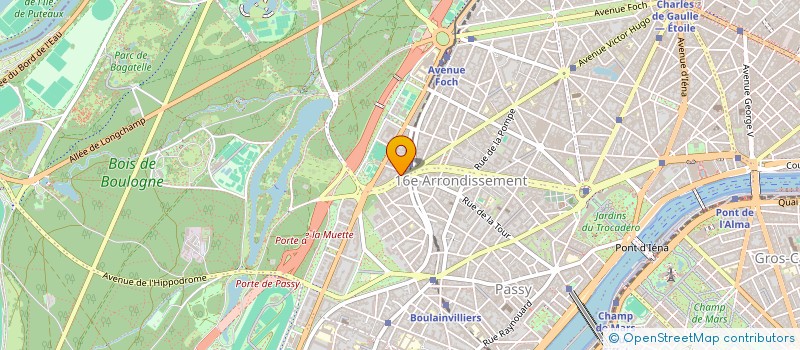 localisation de l'entreprise COPR 86 AV HENRI MARTIN 75016 PARIS  PARIS