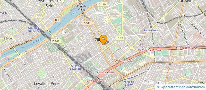localisation de l'entreprise COPR 9 PL DES MARTYRS  CLICHY