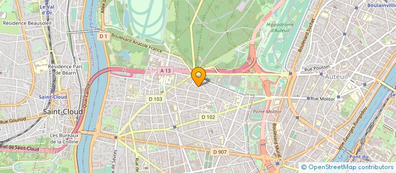 localisation de l'entreprise COPR 9 RUE CLAUDE MONET à BOULOGNE-BILLANCOURT