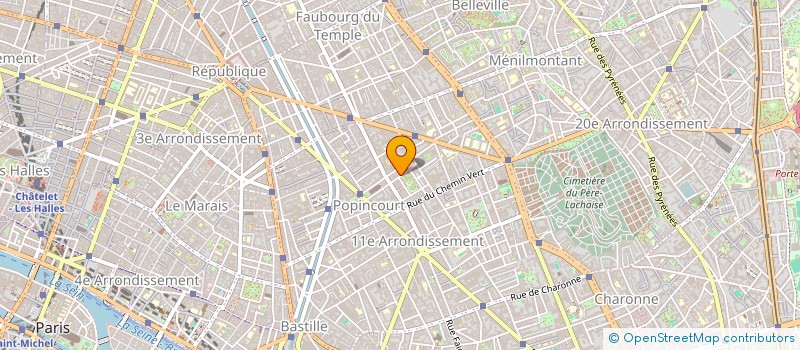localisation de l'entreprise COPR 9 RUE LACHARRIERE 75011 PARIS  PARIS