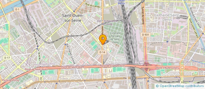localisation de l'entreprise COPR 93/97 AV MICHELET 93 SAINT OUEN à SAINT-OUEN-SUR-SEINE