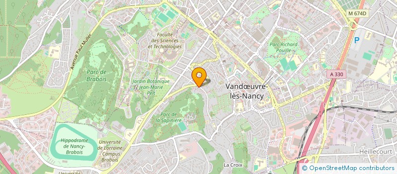 localisation de l'entreprise COPR. 95 RUE DE VILLERS  VANDUVRE-LES-NANCY