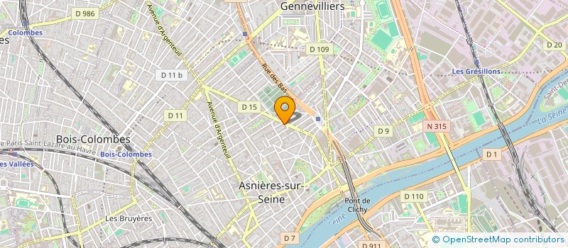 localisation de l'entreprise COPR 99 BD VOLTAIRE 92600 ASNIERES SUR SEINE  ASNIERES-SUR-SEINE