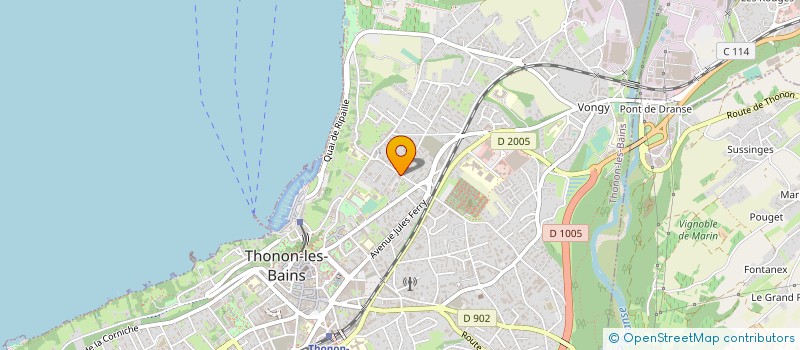 localisation de l'entreprise COPR ARAMIS                        LE CL à THONON-LES-BAINS