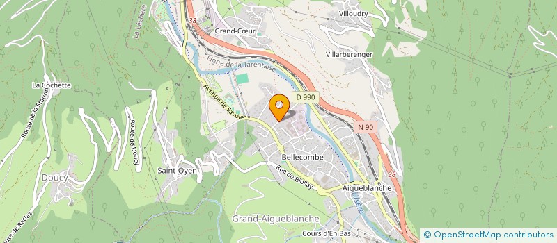 localisation de l'entreprise COPR BELLECOMBE BOURGES DUBOIN  GRAND-AIGUEBLANCHE