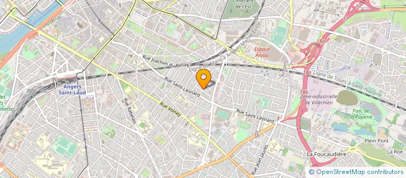 localisation de l'entreprise COPR CCIAL LA ROSERAIE à ANGERS