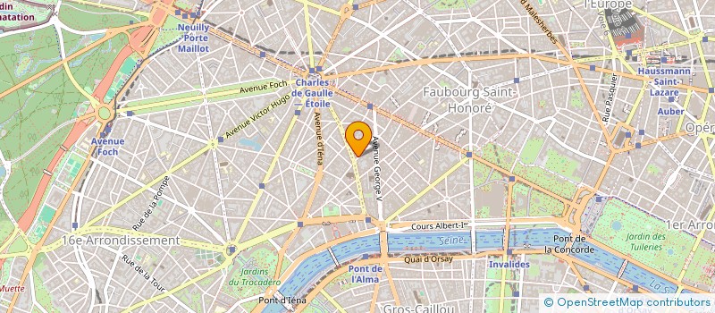 localisation de l'entreprise COPR DU 1 RUE QUENTIN BAUCHART 75008 PARIS  PARIS