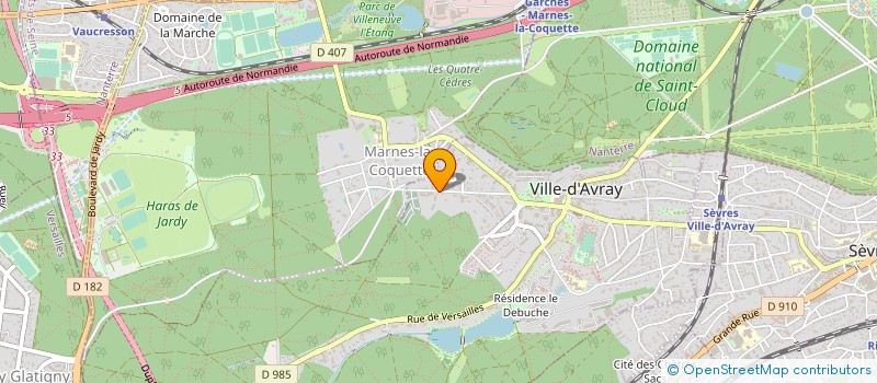 localisation de l'entreprise COPR DU 31 AU 35 AVENUE THIERRY 92 VILLE D AVRAY REP PAR  VILLE-D'AVRAY