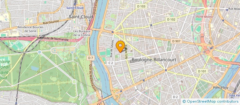 localisation de l'entreprise COPR DU 52 AU 54 RUE DE BELLEVUE 92100 BOULOGNE à BOULOGNE-BILLANCOURT