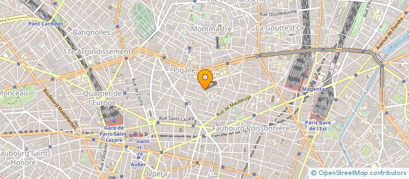 localisation de l'entreprise COPR DU 54 RUE DES MARTYRS PARIS 9  PARIS