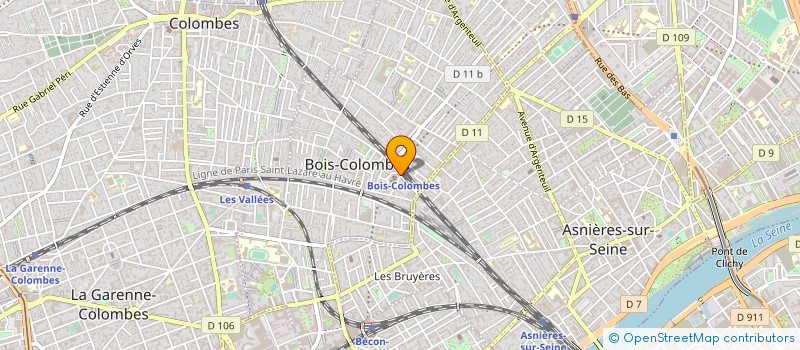 localisation de l'entreprise COPR DU 7 RUE BAUDELIQUE à BOIS-COLOMBES