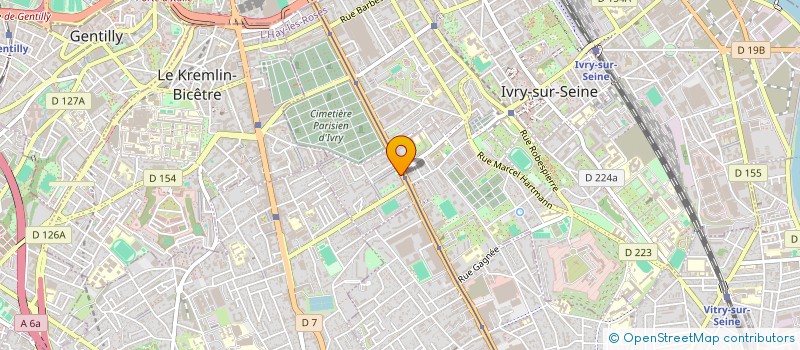 localisation de l'entreprise COPR DU 88 BIS AV DE VERDUN à IVRY-SUR-SEINE