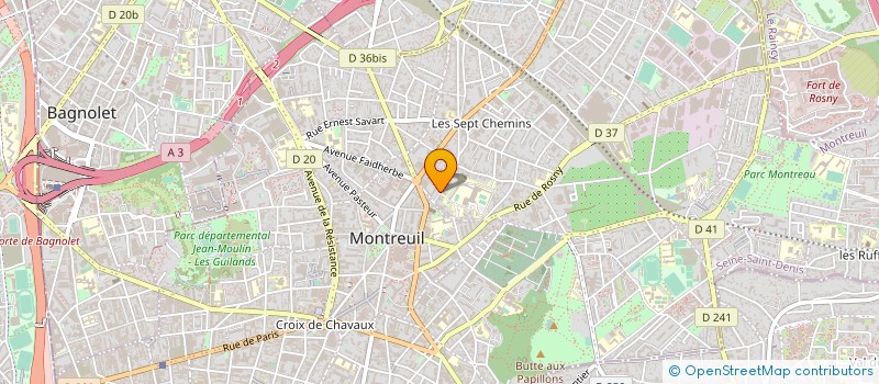 localisation de l'entreprise COPR DU 9/23 RUE DE ROMAINVILLE 93100 MONTREUIL  MONTREUIL