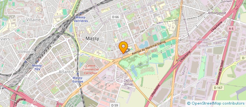 localisation de l'entreprise COPR DU SQUARE DE SUEDE 91300 MASSY à MASSY