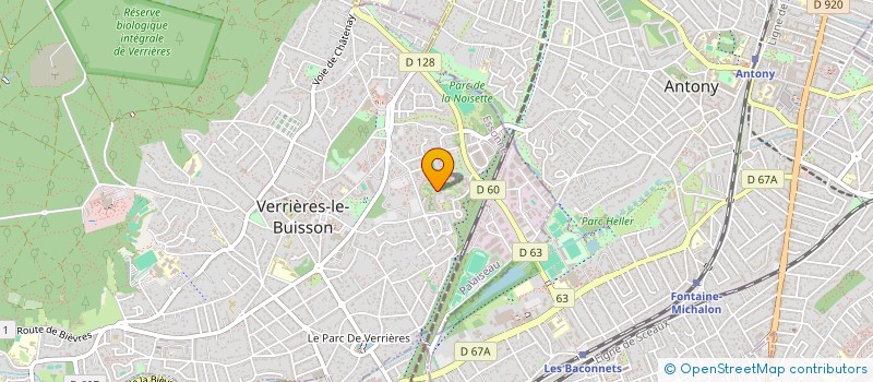 localisation de l'entreprise COPR. GROS CHENES RUE HENRI BOURREL  VERRIERES-LE-BUISSON