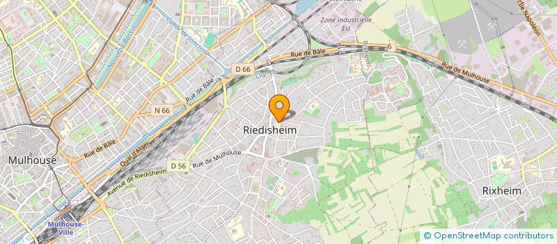 localisation de l'entreprise COPR. L'ECRIN  RIEDISHEIM