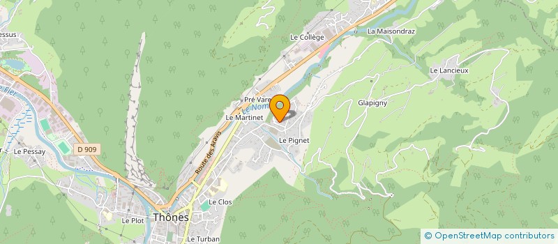 localisation de l'entreprise COPR L EDELWEISS  THONES