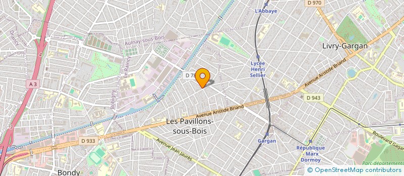 localisation de l'entreprise COPR  L'ENCLOS FLEURY  LES PAVILLONS-SOUS-BOIS