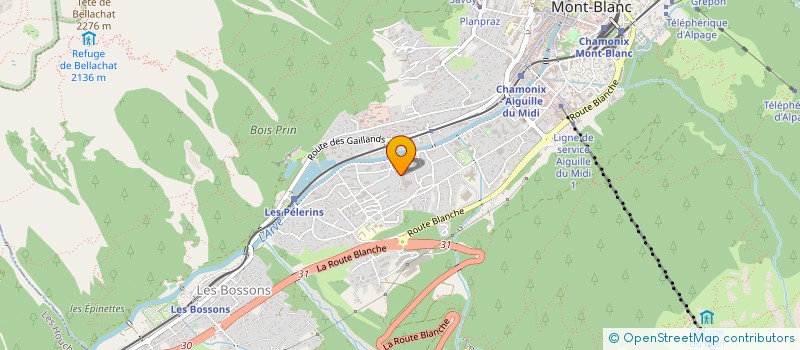 localisation de l'entreprise COPR L'ENGUILA  CHAMONIX-MONT-BLANC