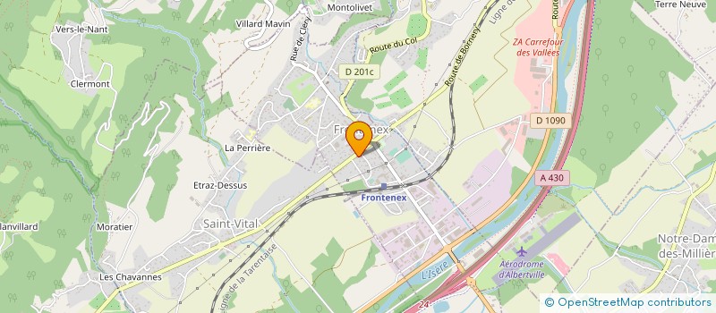 localisation de l'entreprise COPR LA BALME/ORIZAN 28 R DE LA MAIRIE 73460 FRONTENEX  FRONTENEX