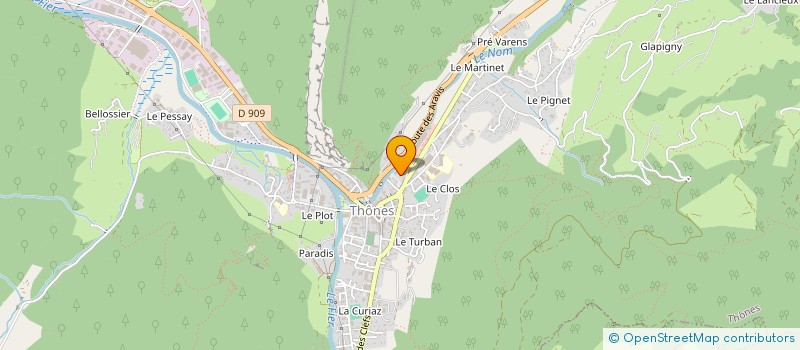 localisation de l'entreprise COPR LA CLAIRIERE C  THONES