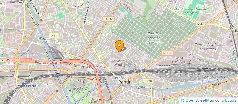 localisation de l'entreprise COPR LA FABRIQUE  PANTIN