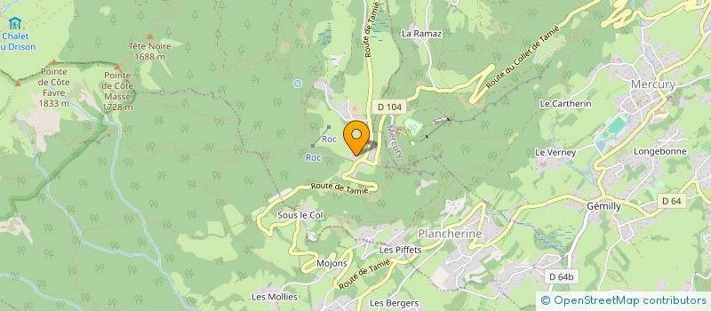 localisation de l'entreprise COPR LA PLANCHERINE (73200), 6741 ROUTE DE TAMIE  PLANCHERINE