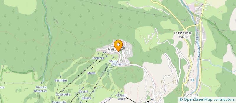 localisation de l'entreprise COPR LA VOILE DES NEIGES  UVERNET FOURS