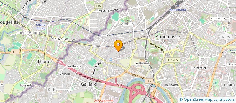 localisation de l'entreprise COPR LE CASCADET  AMBILLY