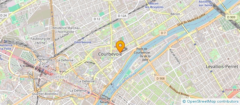 localisation de l'entreprise COPR LE COURS FONTANES 92400 COURBEVOIE  COURBEVOIE